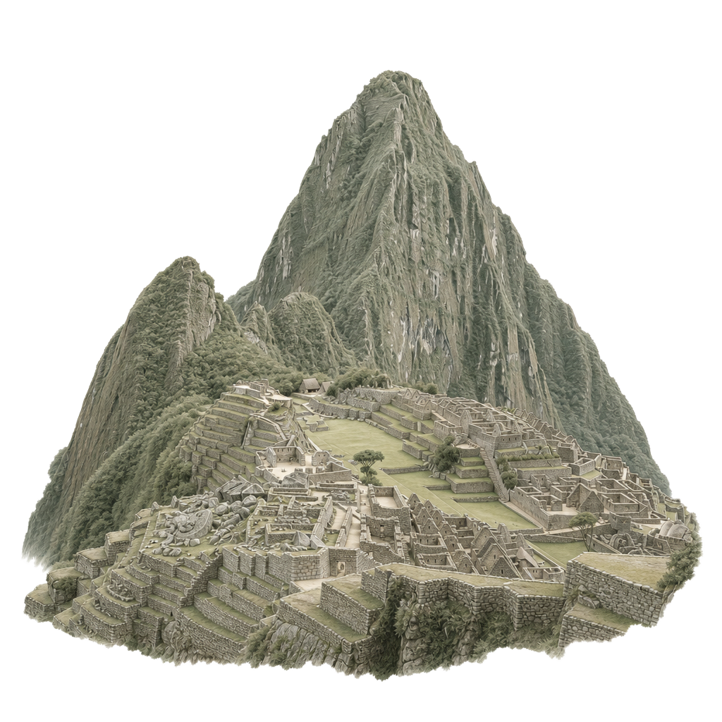 Illustration of Machu Picchu in Peru