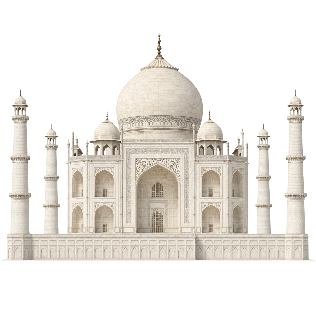 Illustration of Taj Mahal in India